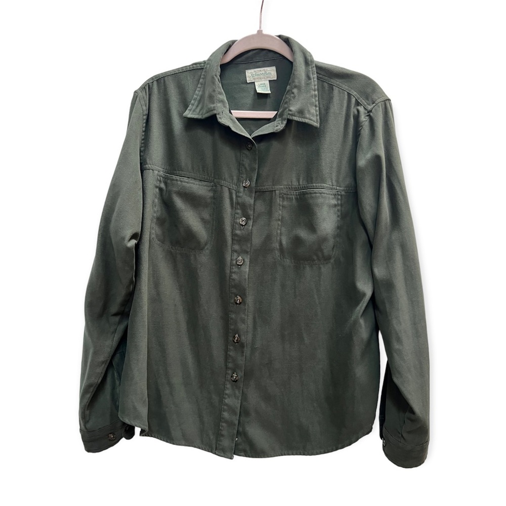 Vintage green button down